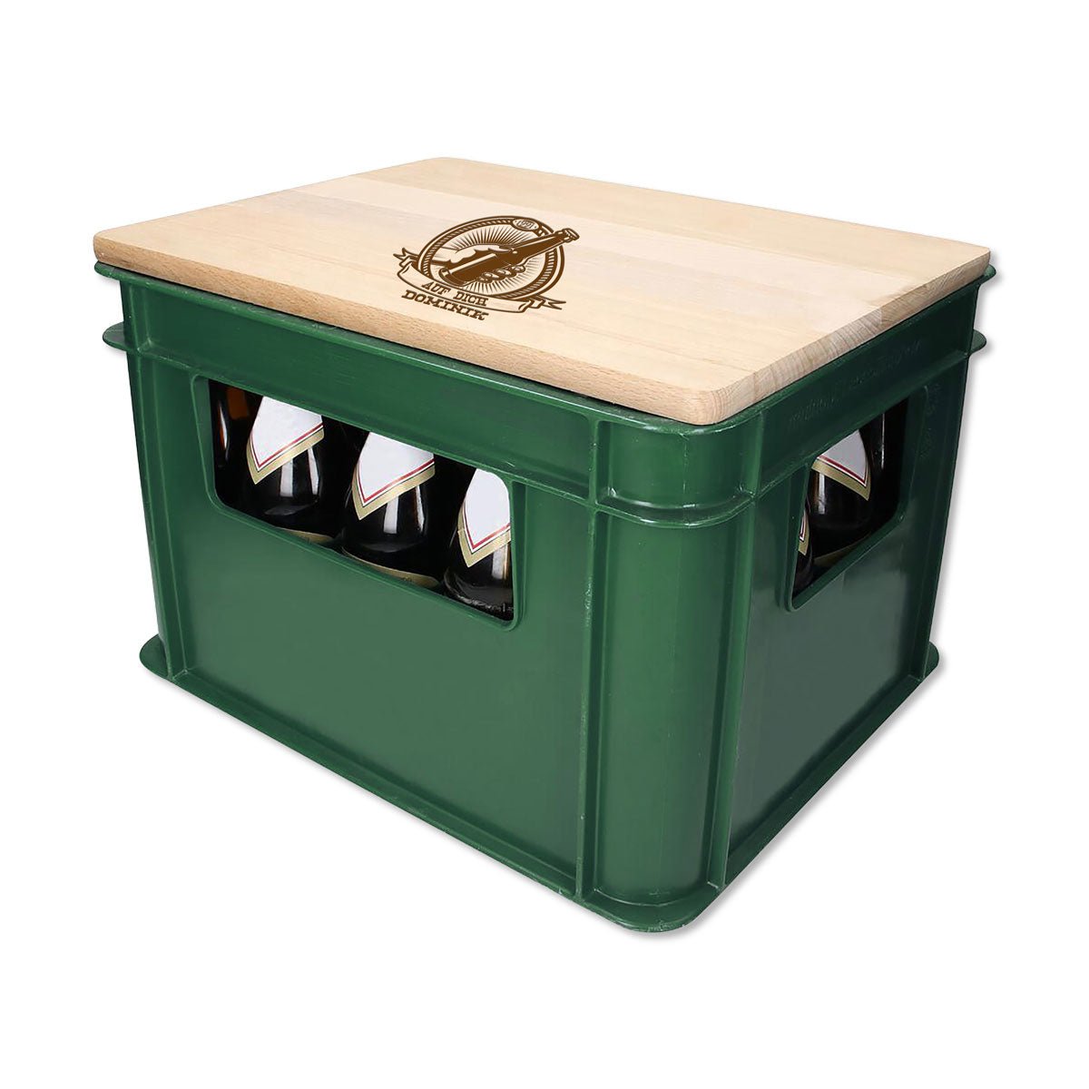 Personalisiertes Geburtstagsgeschenk – Bierkistensitz mit Gravur