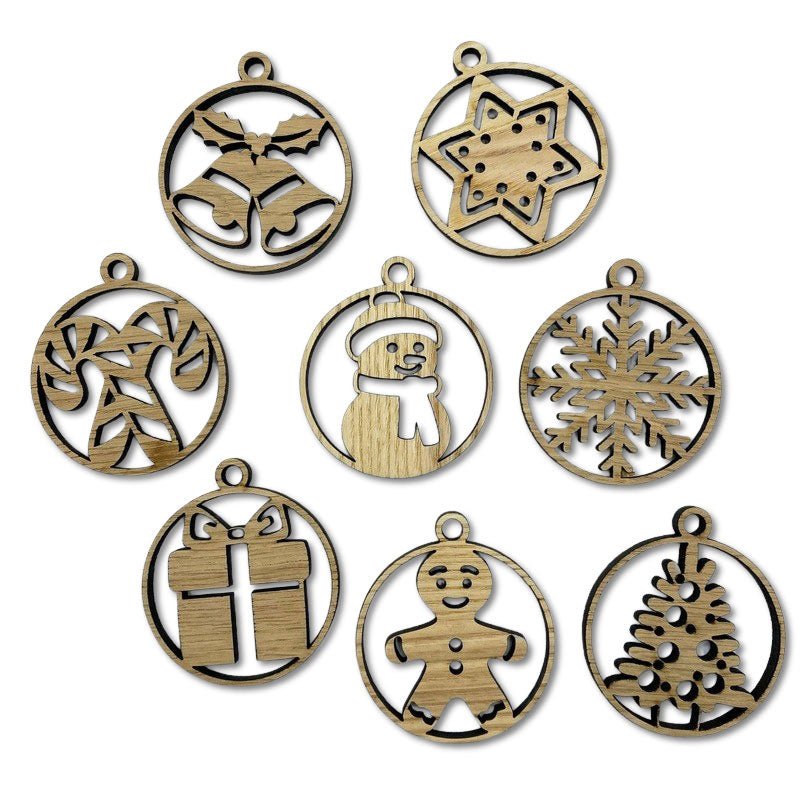 Christbaumanhänger aus Holz – nachhaltige Geschenkeanhänger für den Weihnachtsbaum