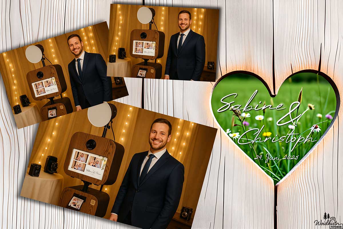Fotobox Mieten - Druckvorlage für Hochzeit