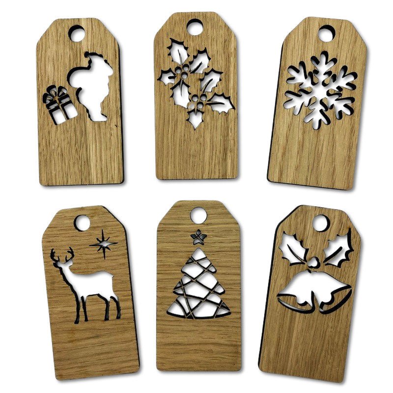 Set Geschenkanhänger aus Holz zum Selbstbeschriften – nachhaltige Geschenkdeko von Wurmis-Holzdeko