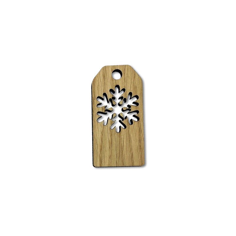 Weihnachtsgeschenkanhänger aus Holz zum Selbst Beschriften