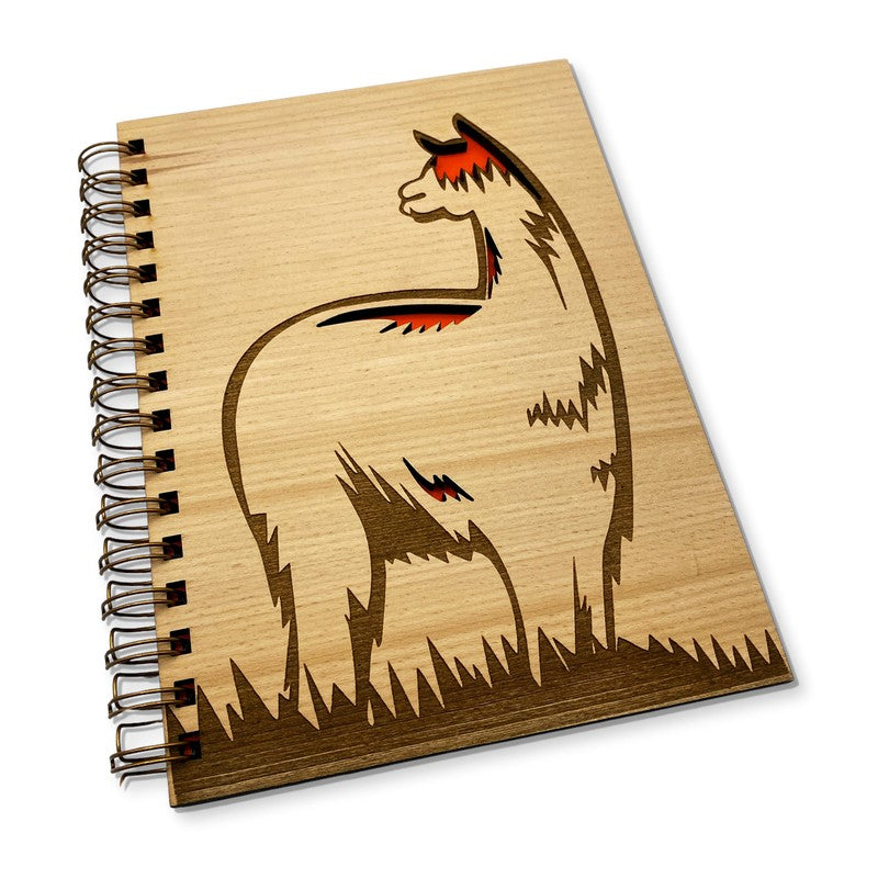 Holzbuch Alpaka – charmantes Geschenk für Tierliebhaber