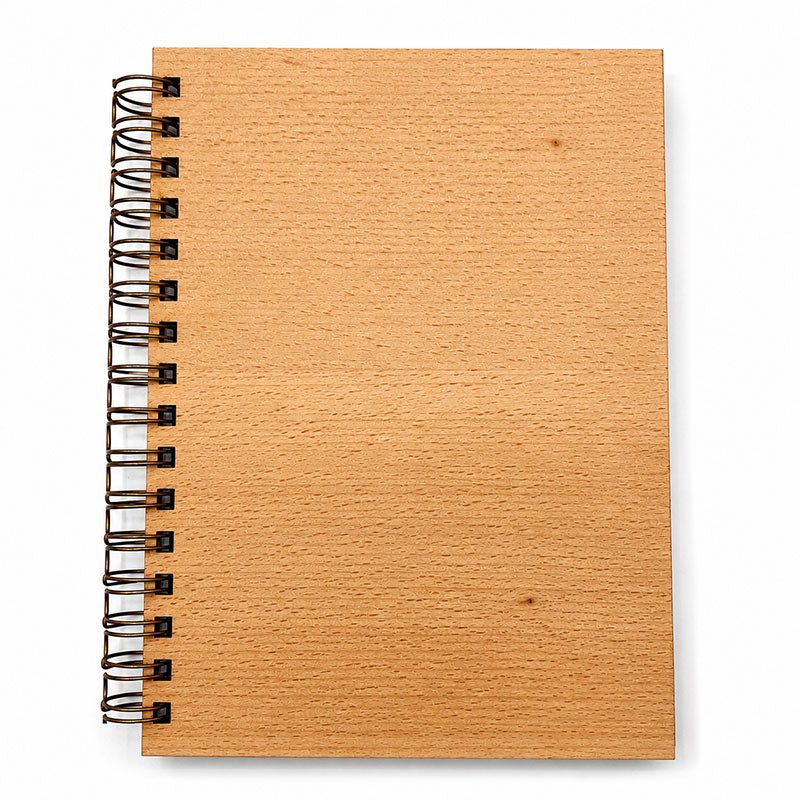 Holzbuch A5 mit Wunschgravur und verschiedenen Einlagen zum selbst gestalten
