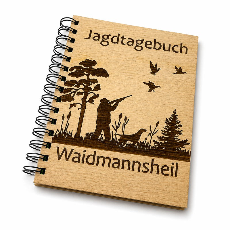 Geschenkidee für Jäger - Jagdtagebuch aus Holz