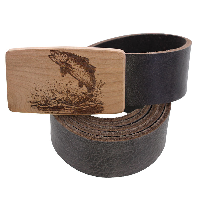 Ledergürtel Forelle Fischer