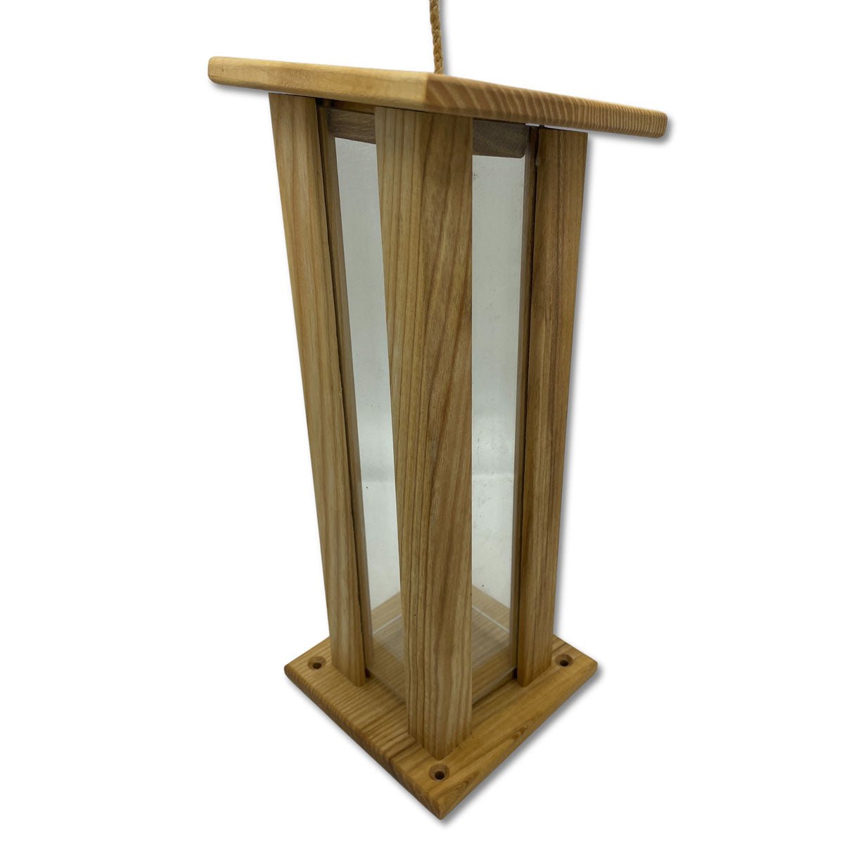 Vogelstation geölte Esche im Garten aufgehängt – Vogelhaus aus Holz kaufen