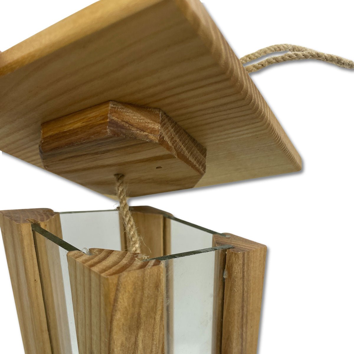 Vogel Futterstation aus geölter europäischer Esche mit Glasfach – Wurmis-Holzdeko