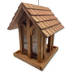 Aufgehängtes Vogelfutterhaus am Baum – Vogelhilfe im Winter - Vogelhaus aus Holz