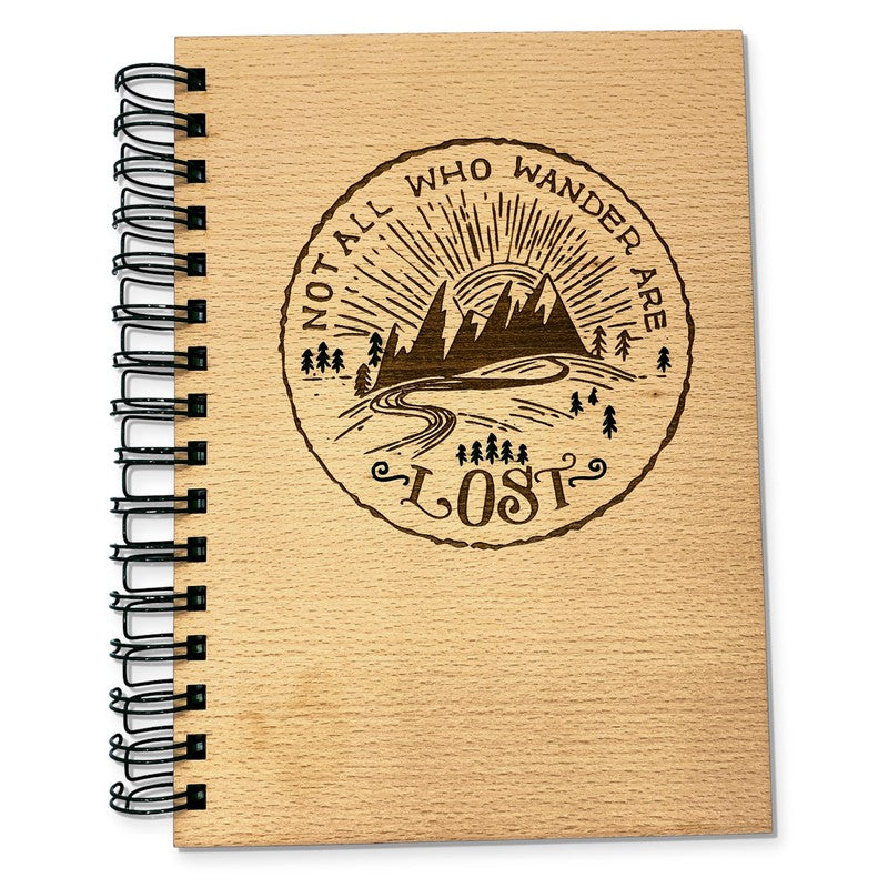 Holzbuch als Wandertagebuch