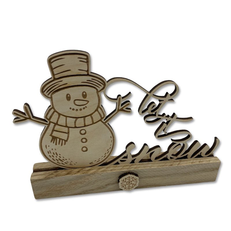 Handgemachter Holzaufsteller mit Weihnachtsmotiv – nachhaltige Deko für Weihnachten von Wurmis-Holzdeko