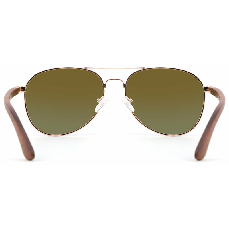 Apollo RED - Sandelholz Pilotenbrille - Wurmis-Holzdeko