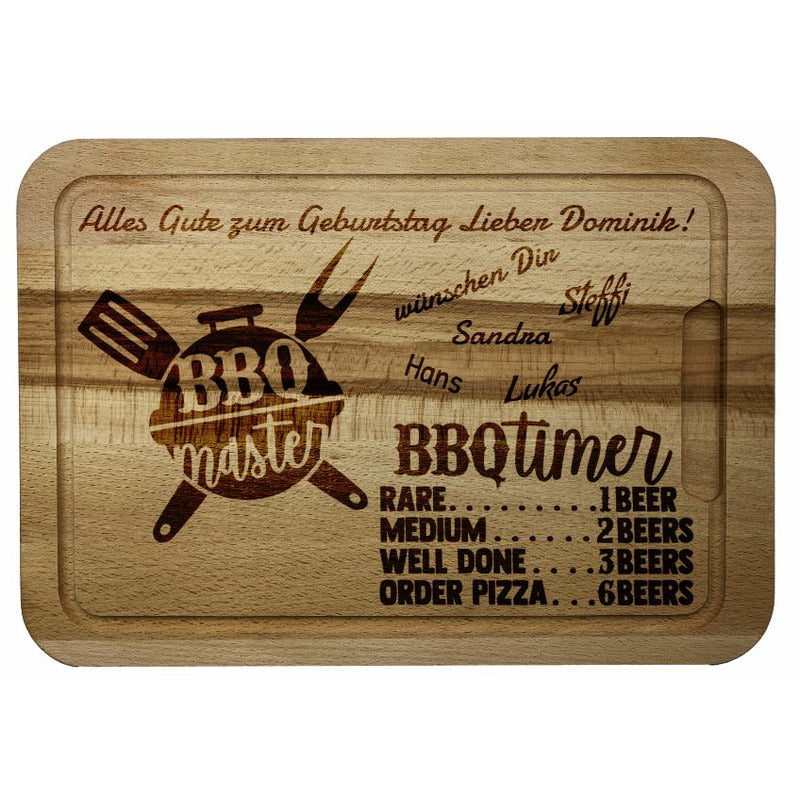 BBQ - Brett mit persönlicher Gravur - Wurmis-Holzdeko
