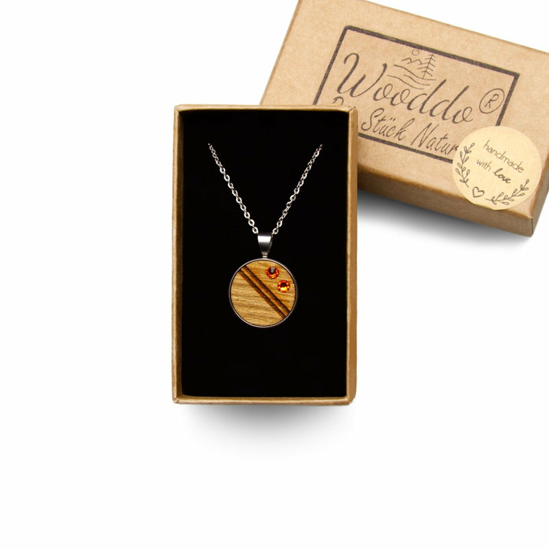 Halskette Crystal Orange - Wurmis-Holzdeko
