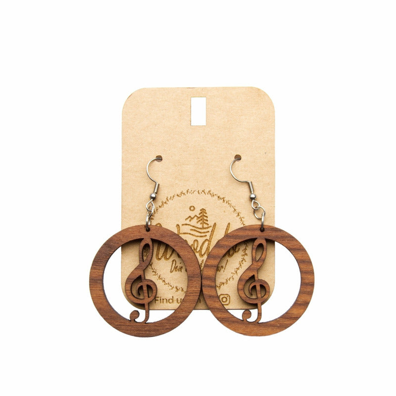 Hängeohrringe Music - Wurmis-Holzdeko