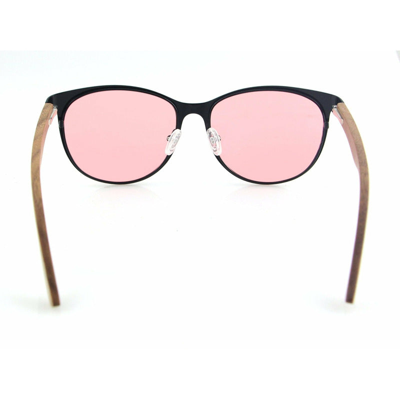 Juno RED - Walnuss Holzsonnenbrille - Wurmis-Holzdeko