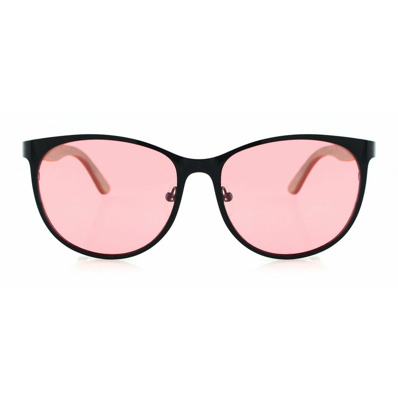 Juno RED - Walnuss Holzsonnenbrille - Wurmis-Holzdeko