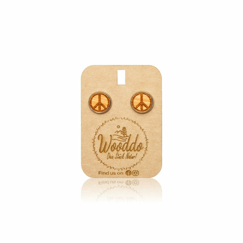 Ohrstecker Peace - Wurmis-Holzdeko