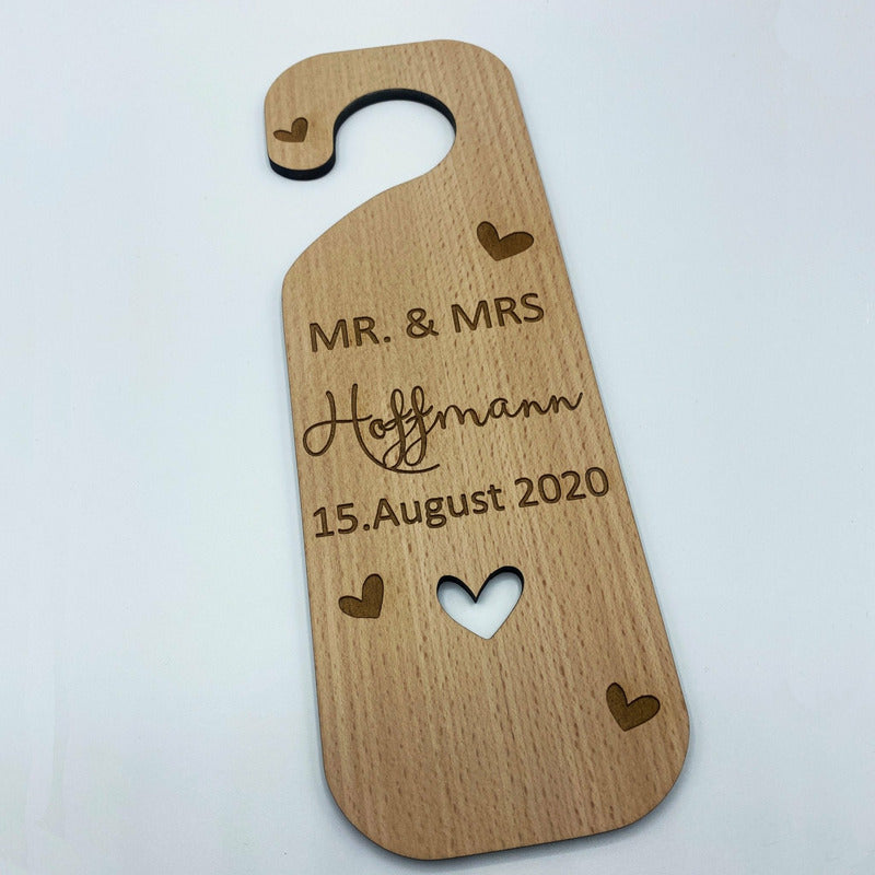 Türgriff Schild - Hochzeit - Wurmis-Holzdeko