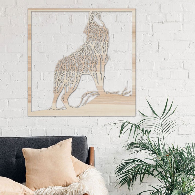Wandbild Wolve - Wurmis-Holzdeko
