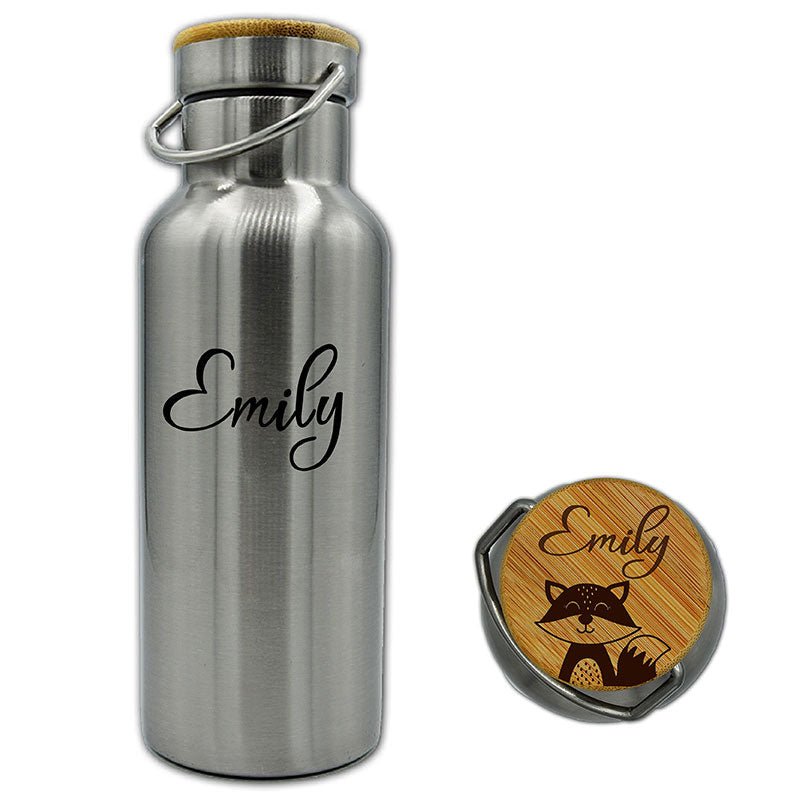 Trinkflaschen mit Gravur - Wurmis-Holzdeko