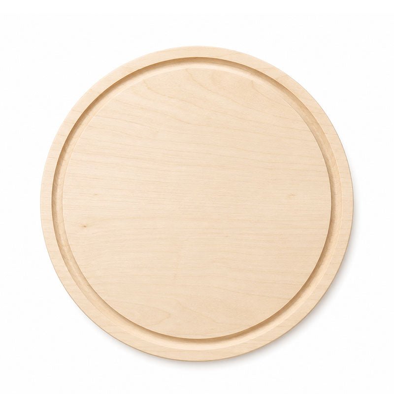 Rundes Frühstücksbrett aus Ahornholz mit Gravur - Jausenbretter aus Holz