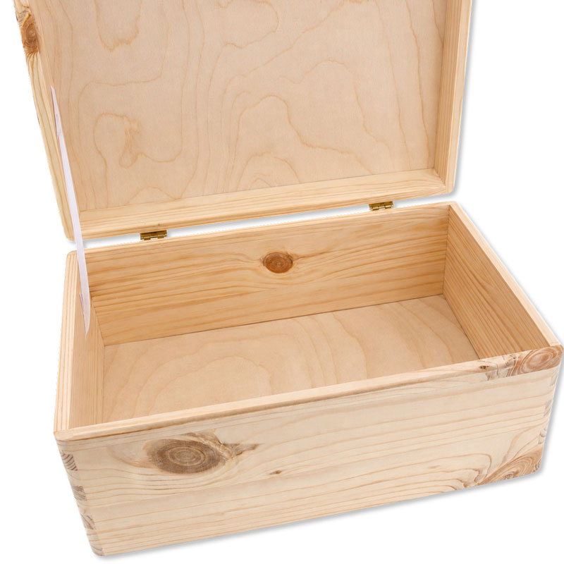 Personalisierte Geschenkebox aus Holz mit praktischen Klappdeckel - Kisten aus Holz