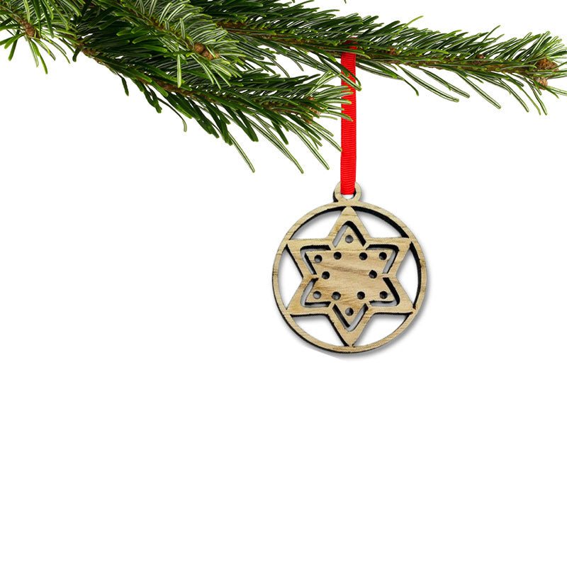 Holzanhänger Stern-Motiv  – DIY Weihnachtsdeko für Zuhause und den Christbaum