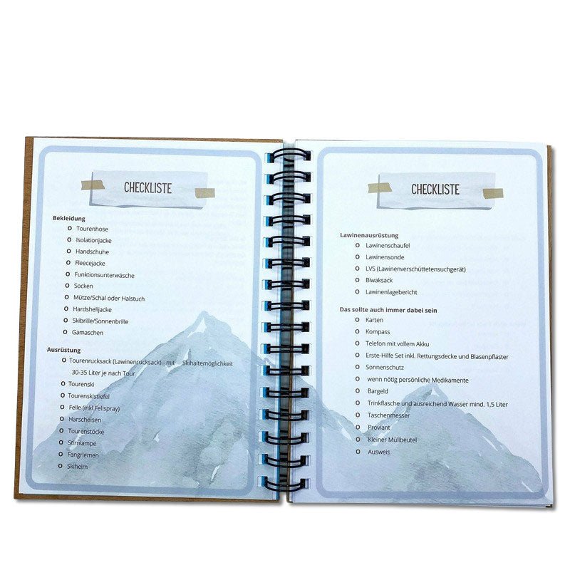 Geschenk für Skitourengeher - Tourenbuch