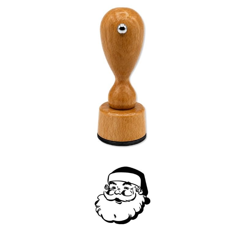 Holzstempel mit Weihnachtsmann-Motiv – perfekt für festliche Bastelarbeiten