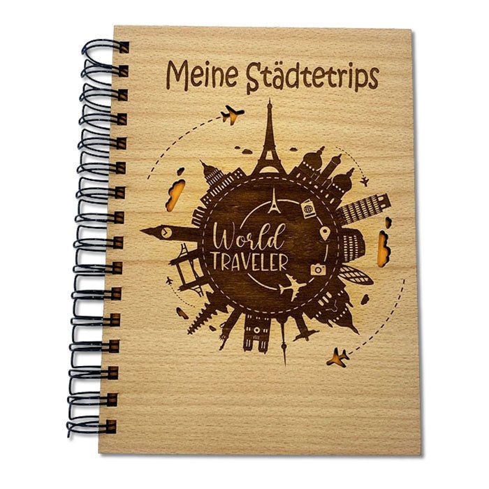 Reisetagebuch aus Holz