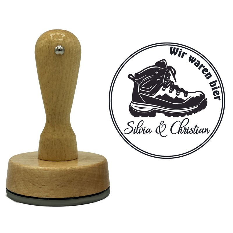 Stempel - Wanderschuh - Wurmis - Holzdeko