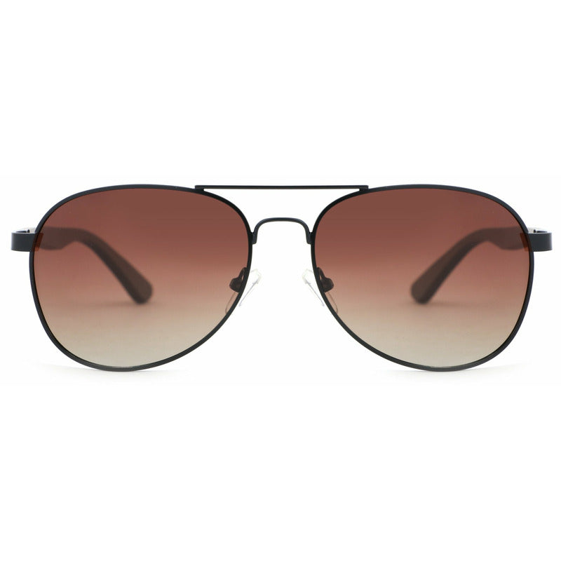 Apollo BLACK - Ebenholz Pilotenbrille - Wurmis-Holzdeko