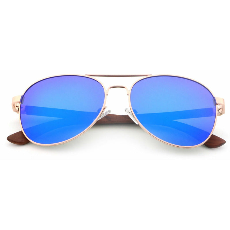 Apollo RED - Sandelholz Pilotenbrille - Wurmis-Holzdeko