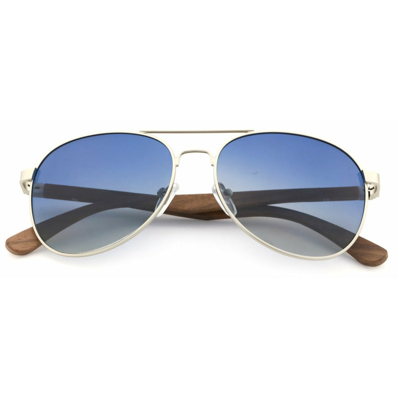 Apollo SILVER - Wenge Pilotenbrille - Wurmis-Holzdeko