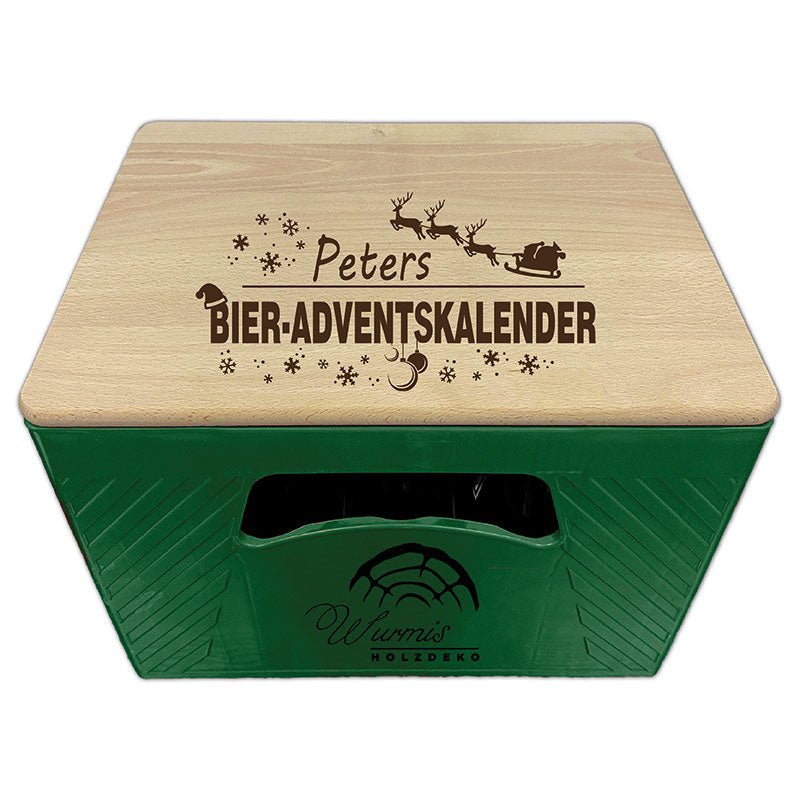 Bierkistensitz Adventskalender - Wurmis-Holzdeko