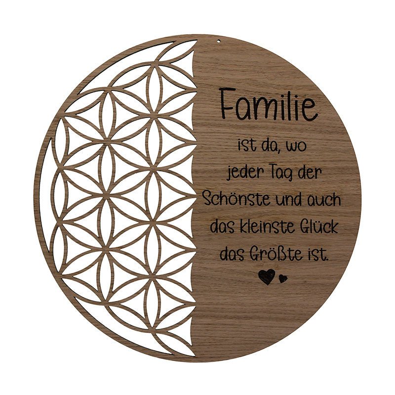 Blume des Lebens - Familie - Wurmis-Holzdeko