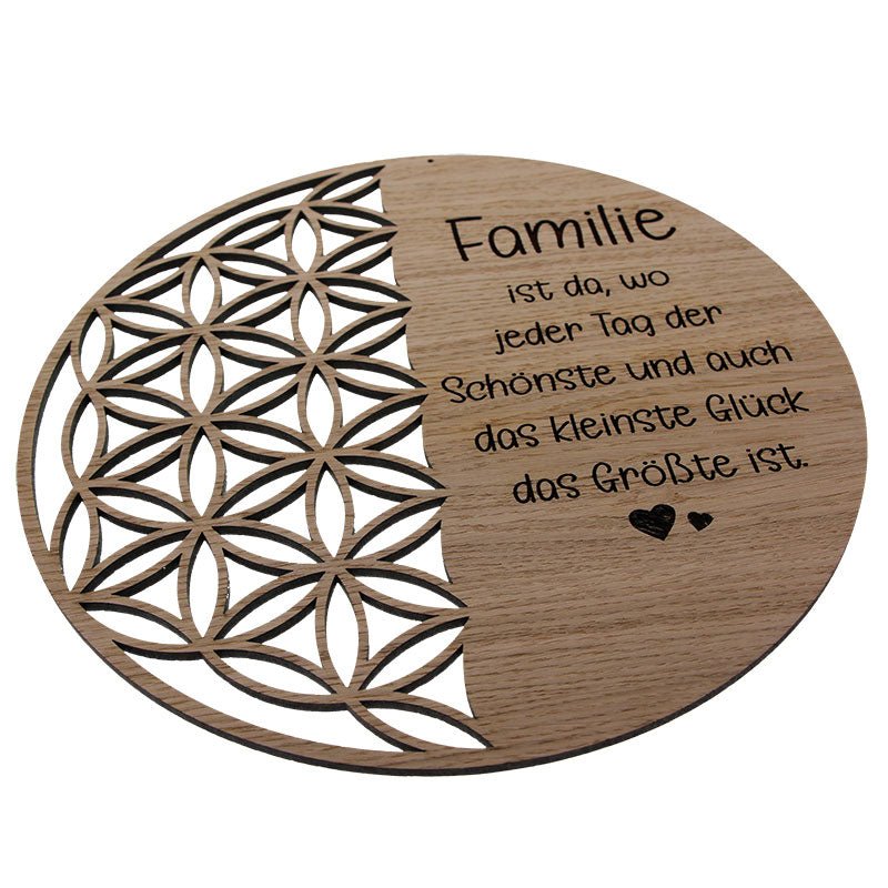 Blume des Lebens - Familie - Wurmis-Holzdeko