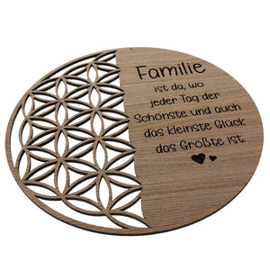 Blume des Lebens - Familie - Wurmis-Holzdeko