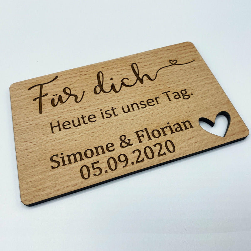 Einladung und Liebesgruß Hochzeit - Wurmis-Holzdeko