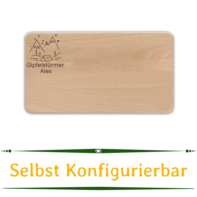 Frühstücksbrettchen mit persönlicher Gravur - Wurmis-Holzdeko