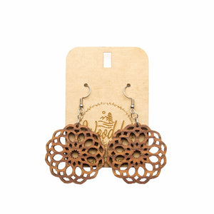 Hängeohrringe Mandala Flowerlove - Wurmis-Holzdeko