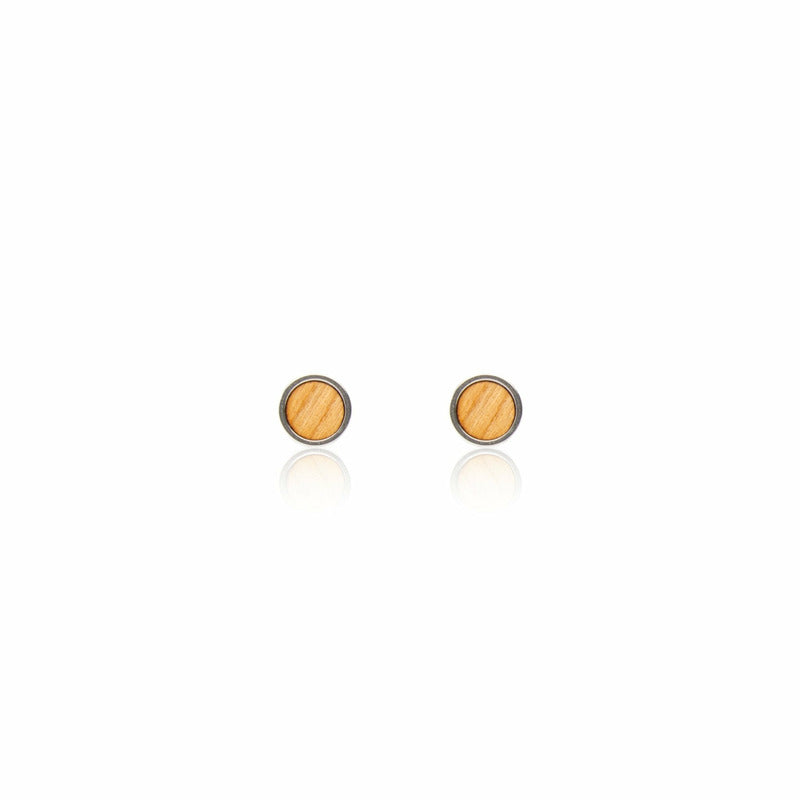 Ohrstecker Circle Small Kirsche - Wurmis-Holzdeko