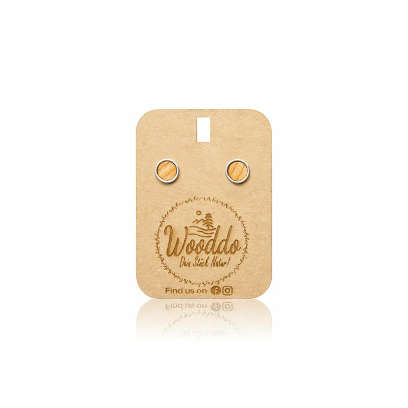 Ohrstecker Circle Small Kirsche - Wurmis-Holzdeko