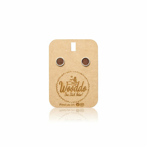 Ohrstecker Circle Small Nuss - Wurmis-Holzdeko