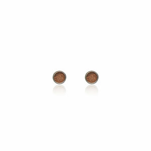 Ohrstecker Circle Small Nuss - Wurmis-Holzdeko