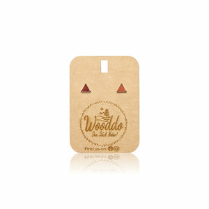 Ohrstecker Triangular Zwetschge - Wurmis-Holzdeko