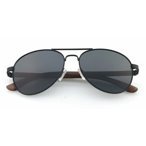 Sky BLACK - Walnuss Pilotenbrille - Wurmis-Holzdeko
