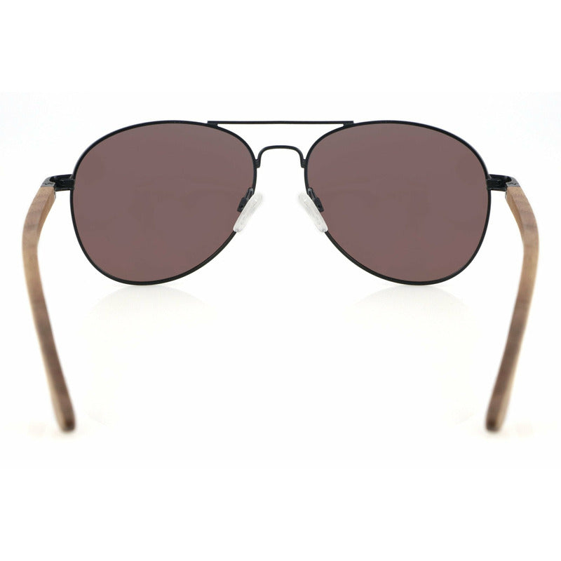 Sky BLUE - Walnuss Pilotenbrille - Wurmis-Holzdeko