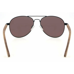 Sky BLUE - Walnuss Pilotenbrille - Wurmis-Holzdeko