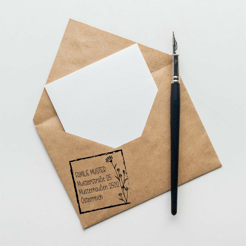 Stempel - Adresstempel Familie - Wurmis-Holzdeko